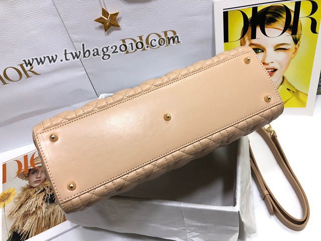 Dior专柜新款迪奥顶级原单Lady七格羊皮翻盖手提女包 djfk1116